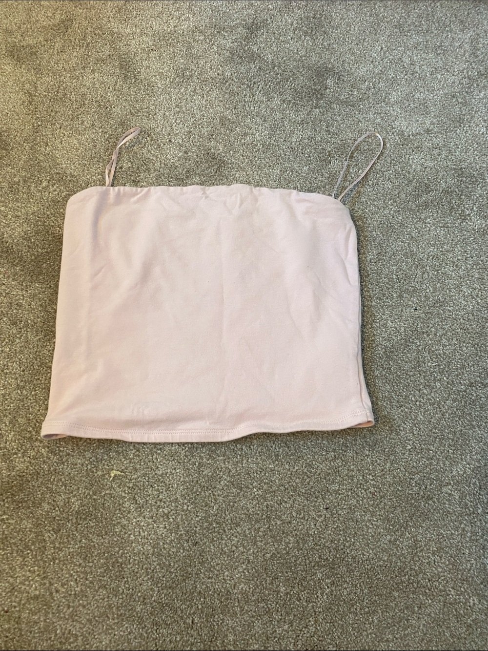 Garage Light Pink Ribbed Tube Top